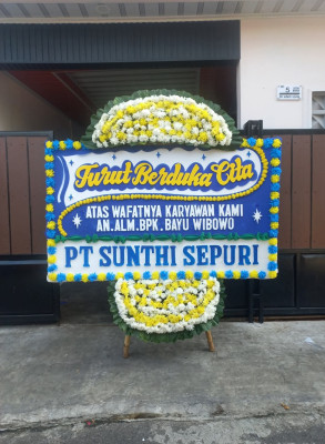 Papan Bunga Duka di Gane Timur